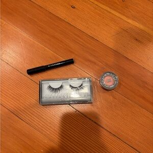 Makeup Givenchy concealer, Huda beauty lashes #7, Urban Decay Fireball eyeshadow